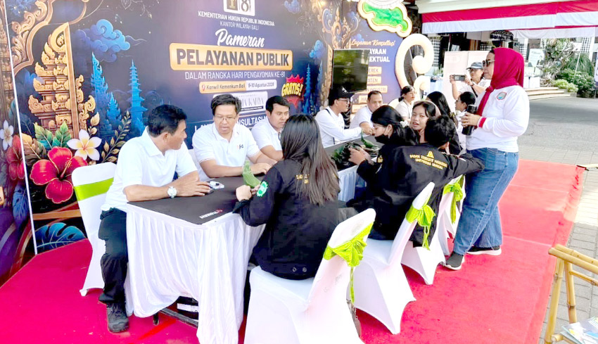 Kanwil Kemenkum Bali Pamerkan Layanan Hukum hingga Bazar UMKM di Denpasar, Warga Bisa Konsultasi Langsung