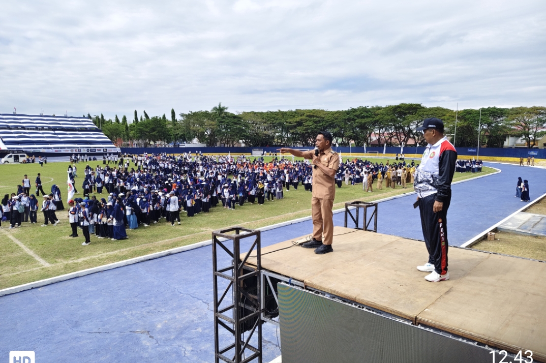 Bupati Sidrap Pimpin Gladi Bersih Persiapan Upacara Pembukaan PORSENIJAR Tingkat Sulsel, Targetkan Rangkaian Acara Berjalan Lancar