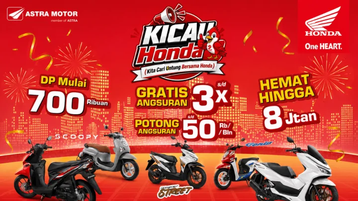 Asmo Sulsel Buka Promo Kicau Honda Juli 2026, DP Mulai Rp700 Ribu dan Diskon hingga Rp8 Juta di Makassar