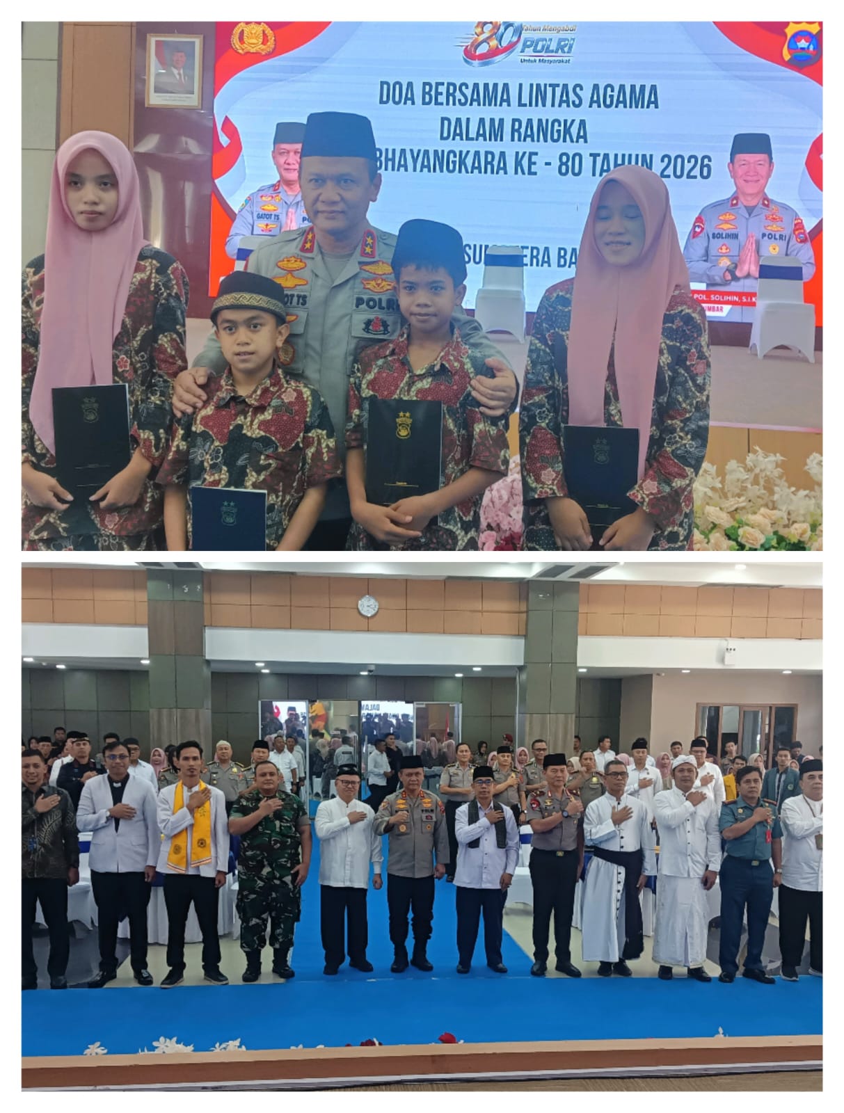 Hari Bhayangkara ke-80, Polda Sumbar Gelar Doa Bersama Lintas Agama dan Santuni Anak Yatim