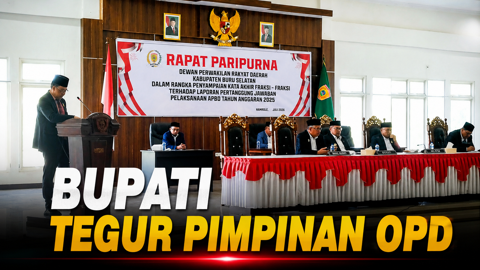 Bupati Buru Selatan Tegur Keras Pimpinan OPD yang Bolos Rapat Paripurna DPRD, Sebut Kewajiban Hukum