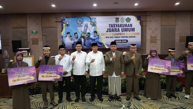 Bupati Tangerang Pimpin Tasyakuran Usai Kafilah Raih Juara Umum MTQ Banten Lima Kali Berturut-turut