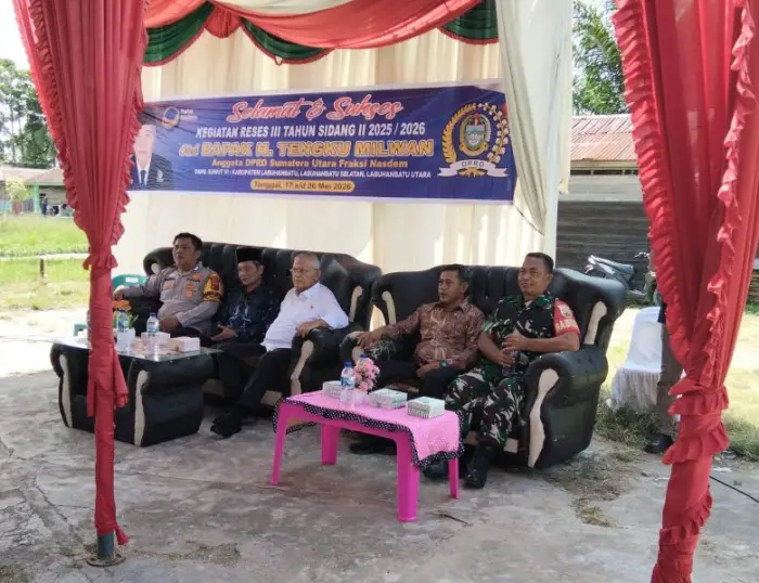 Babinsa Koramil 03/SB Dampingi Reses Anggota DPRD Sumut di Labuhanbatu, Serap Aspirasi Warga Sei Berombang