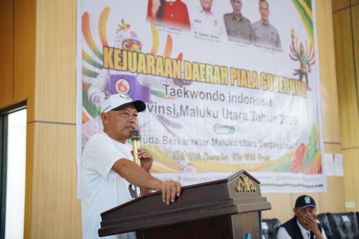 Target Emas PON 2028, Wagub Malut Sarbin Sehe Buka Kejurda Taekwondo Gubernur Cup Diikuti 202 Atlet