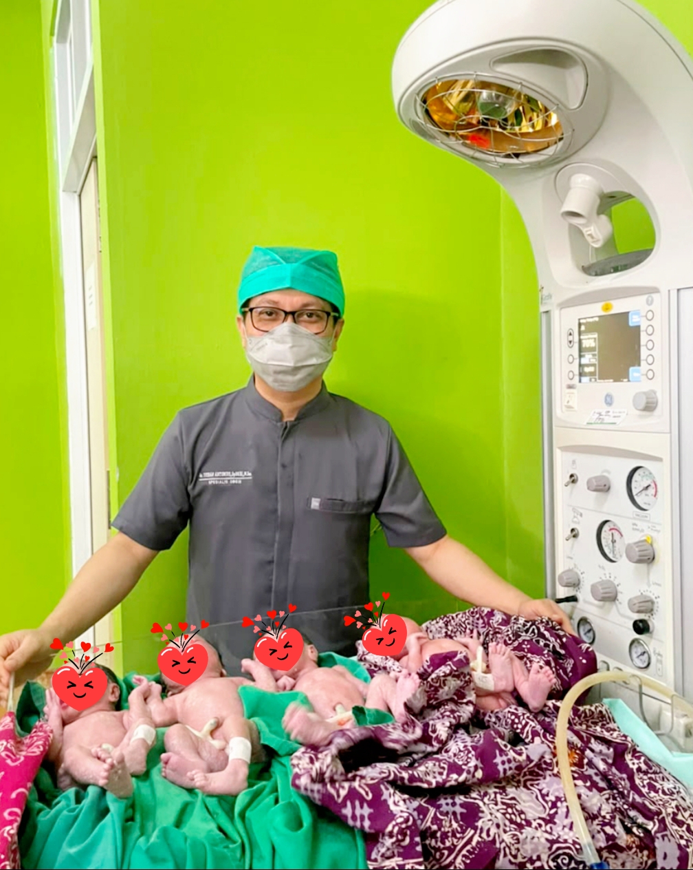 RSUD Provinsi Sulawesi Barat Catat Sejarah, Bayi Kembar Empat Lahir Selamat Lewat Operasi Caesar di Mamuju