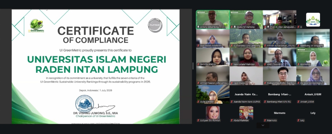 Asesor UI GreenMetric Beri Apresiasi ke UIN Raden Intan Lampung, Kampus Hijau Harus Jadi Gaya Hidup
