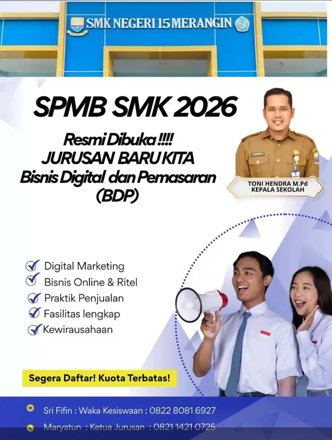 SMK Negeri 15 Merangin Resmi Buka Jurusan Bisnis Digital dan Pemasaran, Siapkan Lulusan Siap Kerja di Era Digital