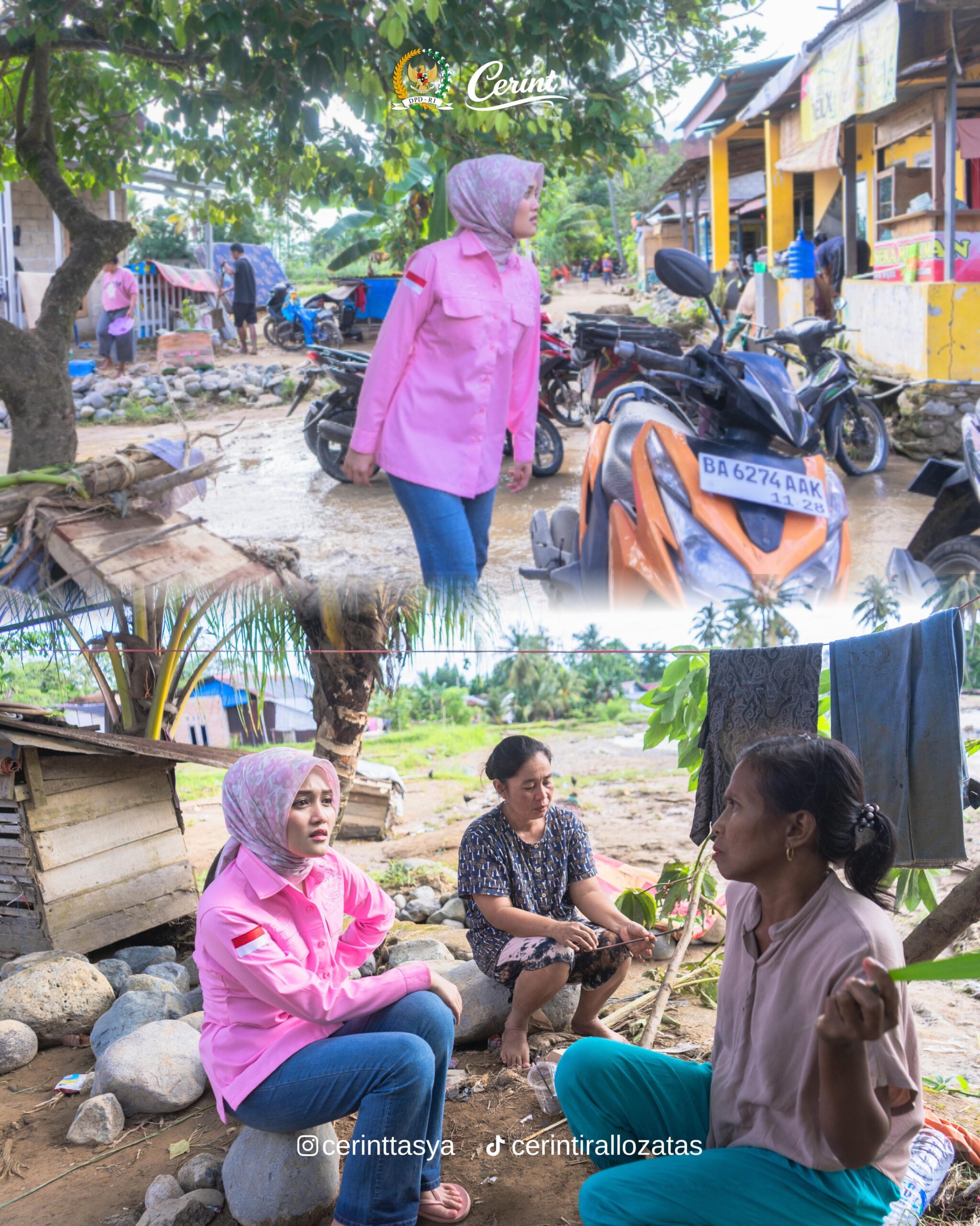Anggota DPD RI Cerint Iralloza Tasya Turun ke Lokasi Banjir Padang, Salurkan Bantuan Logistik untuk Warga Terdampak