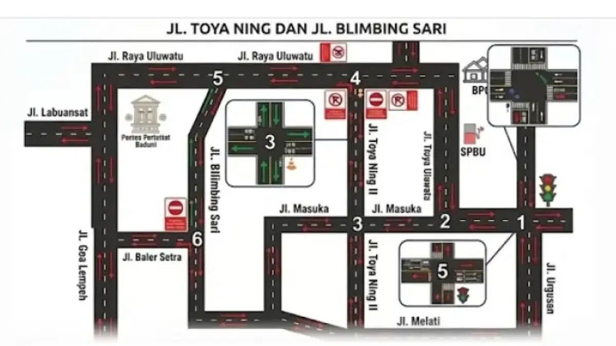 Pemkab Badung Permanenkan Rekayasa Lalu Lintas di Pecatan, Simpang Toya Ning Jadi Titik Krusial Atasi Macet Uluwatu