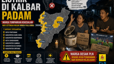 Listrik Padam di 7 Wilayah Kalbar: Warga Keluhkan Nasi Setengah Matang hingga Gagal Nonton Piala Dunia