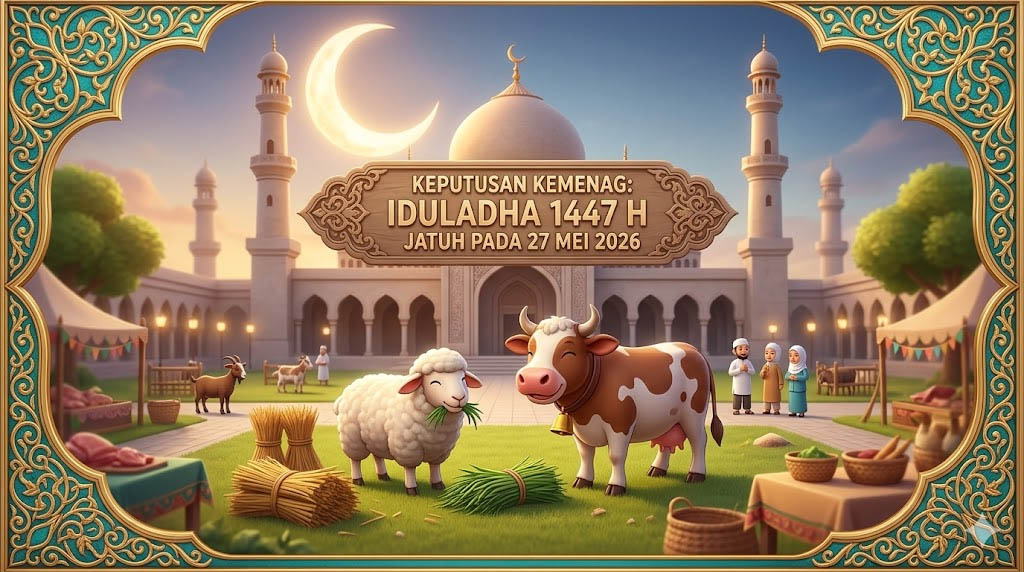 Pemerintah, Muhammadiyah, dan NU Sepakat: Iduladha 1447 H Jatuh pada 27 Mei 2026