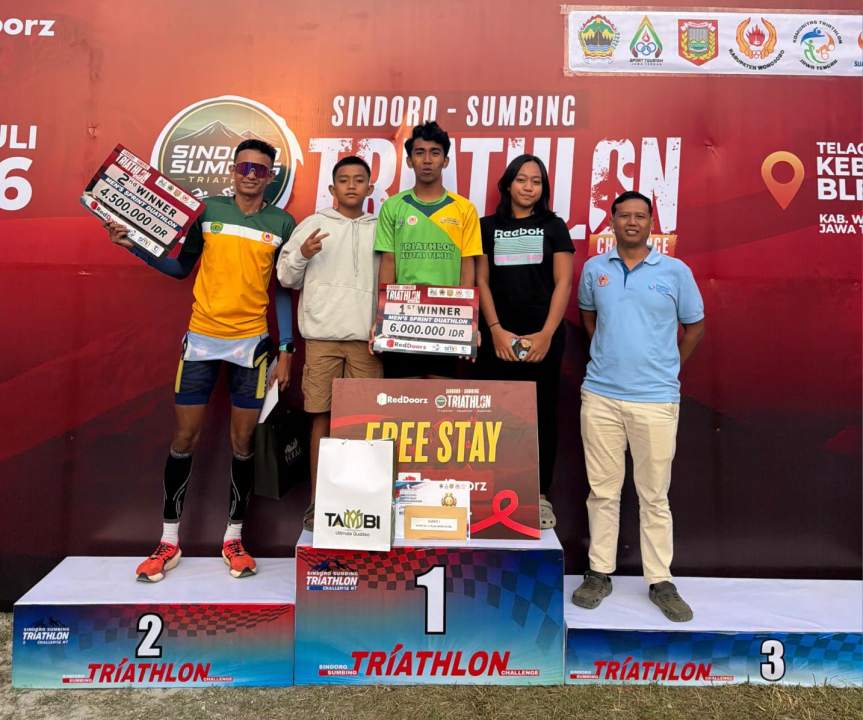 Dua Atlet Kaltim Kuasai Podium Duathlon Elite di Sindoro Sumbing International Triathlon Challenge 2026, Gilang Nugraha Juara Satu