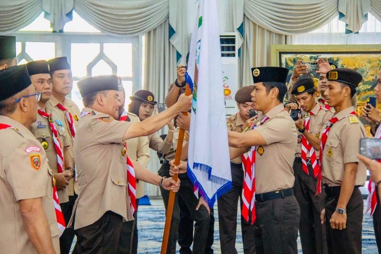 Gubernur Kalteng Agustiar Sabran Lepas 506 Pramuka Penggalang ke Jamnas XII di Cibubur, Tekankan Jaga Nama Baik Bumi Tambun Bungai