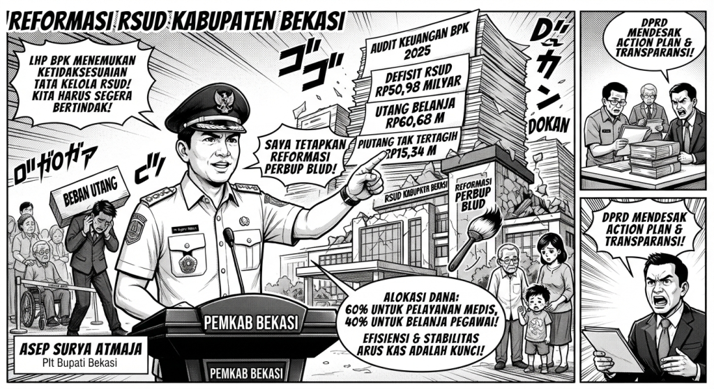 Plt Bupati Bekasi Evaluasi Ketat Tata Kelola RSUD, BPK Temukan Utang Rp 60,68 Miliar dan Defisit Rp 50,98 Miliar