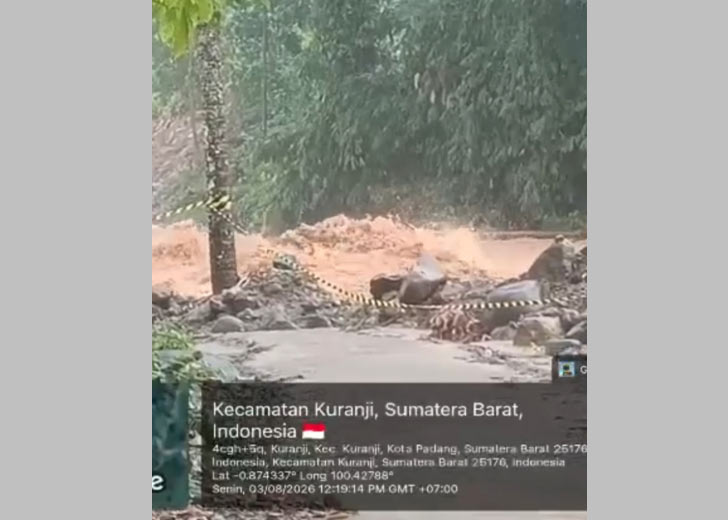 Hujan Ekstrem Lumpuhkan Seluruh Intake Perumda Padang, Distribusi Air Bersih ke Rumah Warga Terhenti