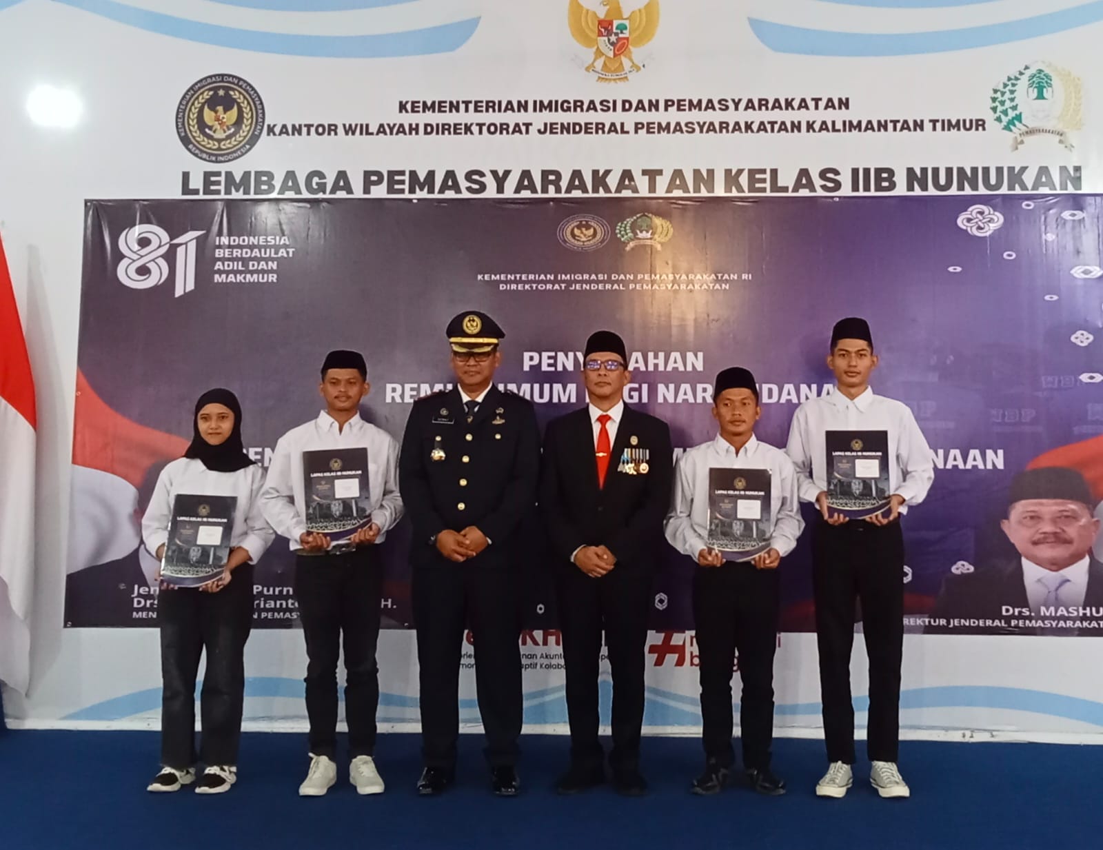 967 Warga Binaan Lapas Nunukan Terima Remisi HUT ke-81 RI, 13 Orang Langsung Bebas