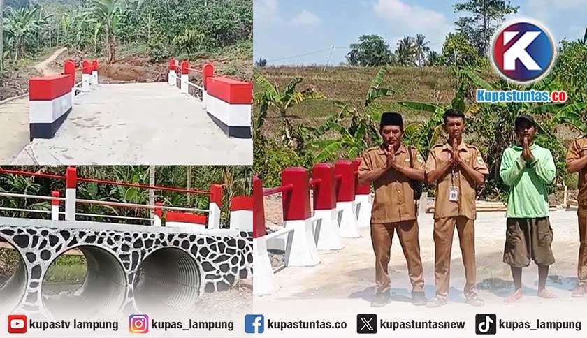 Jembatan Armco Sinar Petir Tanggamus Kini Berdiri, Petani Bawa Kopi ke Pasar Tanpa Khawatir Banjir