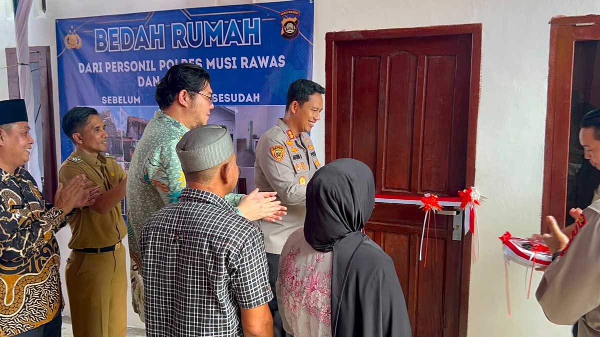 Polres Musi Rawas dan PT SMS Resmikan Rumah Bedah untuk Buruh di Muara Lakitan