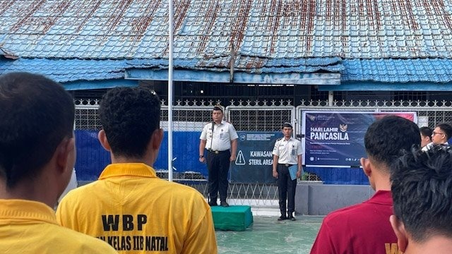 Rutan Kelas IIB Natal Gelar Upacara Hari Lahir Pancasila, Warga Binaan Bacakan Ikrar Perbaikan Diri