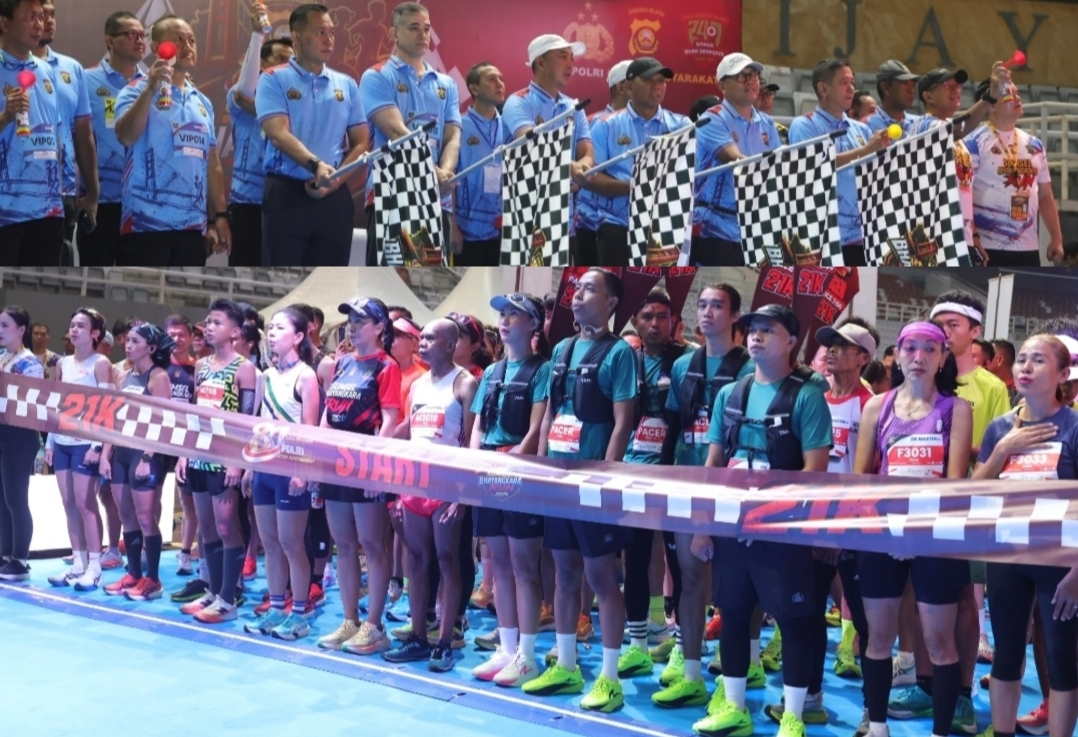 8.035 Pelari dari Berbagai Daerah Padati Jakabaring, Kapolda-Gubernur-Pangdam Lepas Sumsel Bhayangkara Run 2026