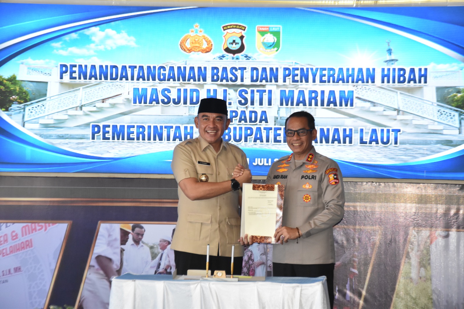 Wakalemdiklat Polri Serahkan Pengelolaan Masjid Hj. Siti Mariam ke Pemkab Tanah Laut, Bupati Terima Langsung