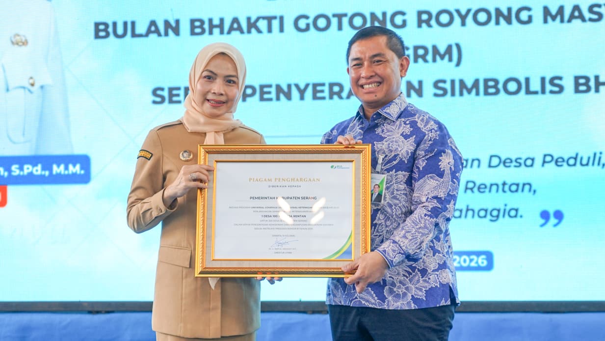 Pemkab Serang Perluas Perlindungan BPJS ke 32.600 Pekerja Rentan Desa Lewat Program 1 Desa 100 Pekerja