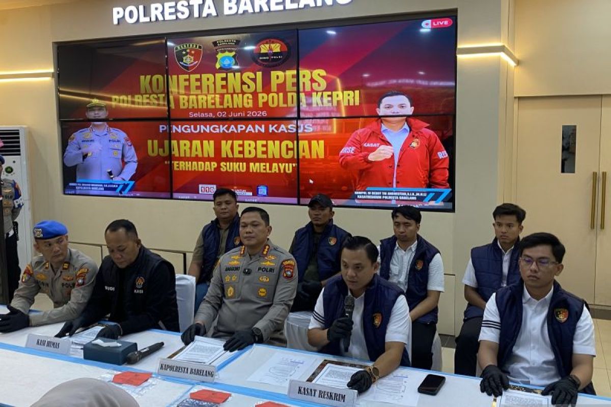 Polresta Barelang Ringkus Pria Pengunggah Ujaran Kebencian ke Suku Melayu di Batam, Pelaku Ditahan
