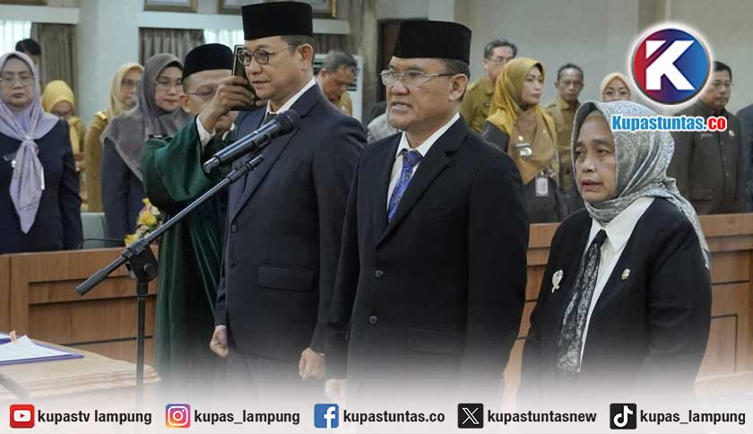 3 Pejabat Pemprov Lampung Dilantik Marindo Kurniawan, Wagub Tekankan Integritas dan Transformasi Digital di Birokrasi