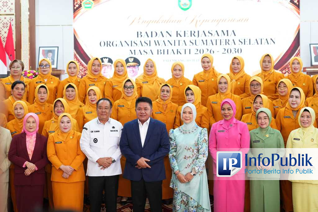 Gubernur Sumsel Herman Deru Kukuhkan Pengurus BKOW 2026-2030, Minta 51 Organisasi Wanita Melek Teknologi dan Ekonomi