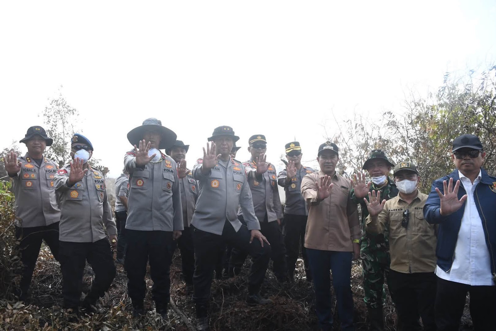 Kapolda Kalteng dan Bupati Pulang Pisau Tinjau Langsung Lokasi Karhutla, Pencegahan Jadi Prioritas Utama
