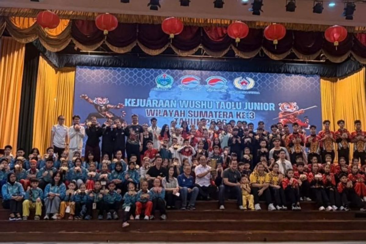 Sumut Juara Umum Kejuaraan Wushu Taolu Junior Sumatera 2026, Koleksi 85 Medali di Medan