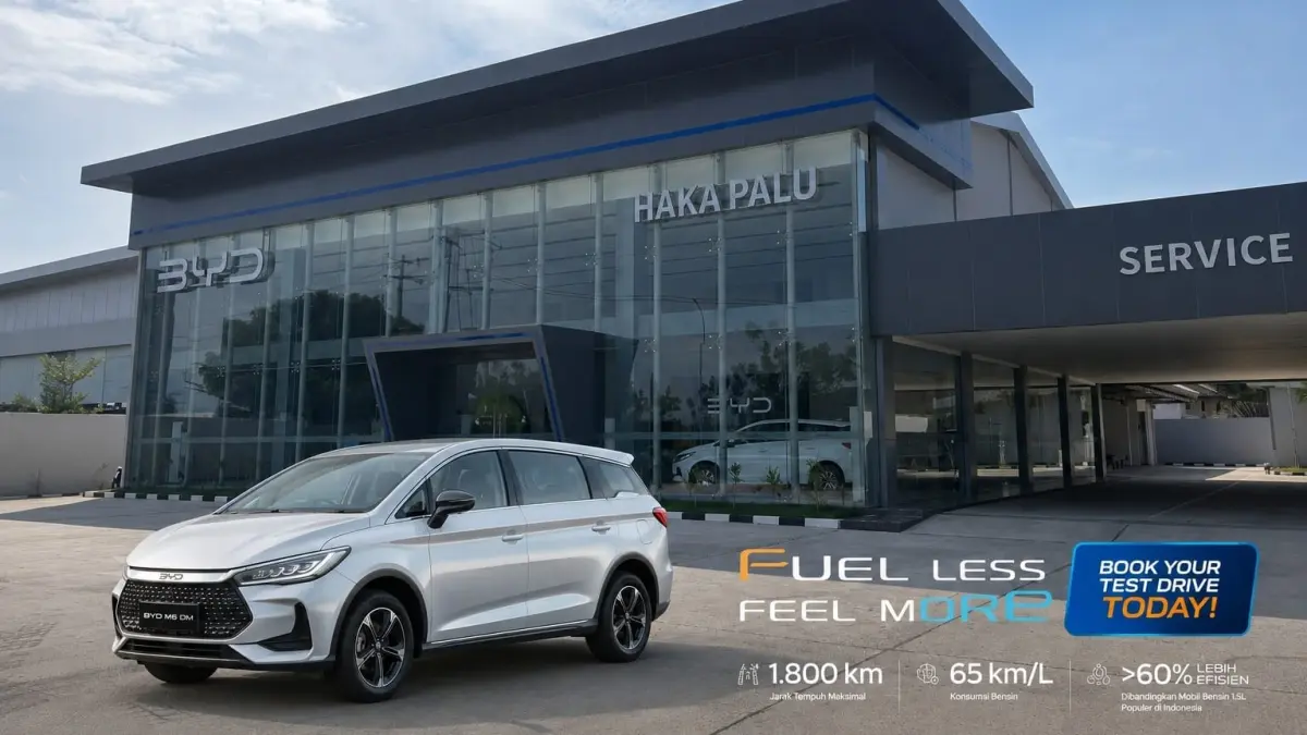 BYD M6 DM Hadir di Palu, Mobil Keluarga Super Irit Ini Diklaim Mampu Tempuh 1.800 Kilometer Sekali Isi Bensin