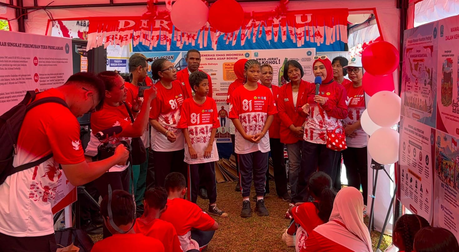 Sosialisasi Kebangsaan di Lapangan Cenderawasih Biak: Pelajar SMP-SMA Dikenalkan Bahaya Bullying hingga Peran Empat Pilar