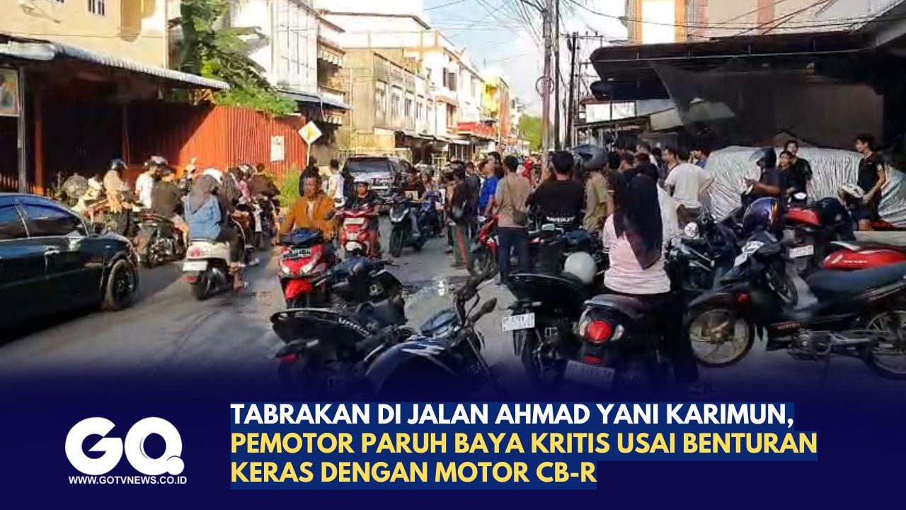 Pemotor Paruh Baya Kritis Usai Tabrakan Keras dengan Honda CB-R di Jalan Ahmad Yani Karimun, Kepala Bocor