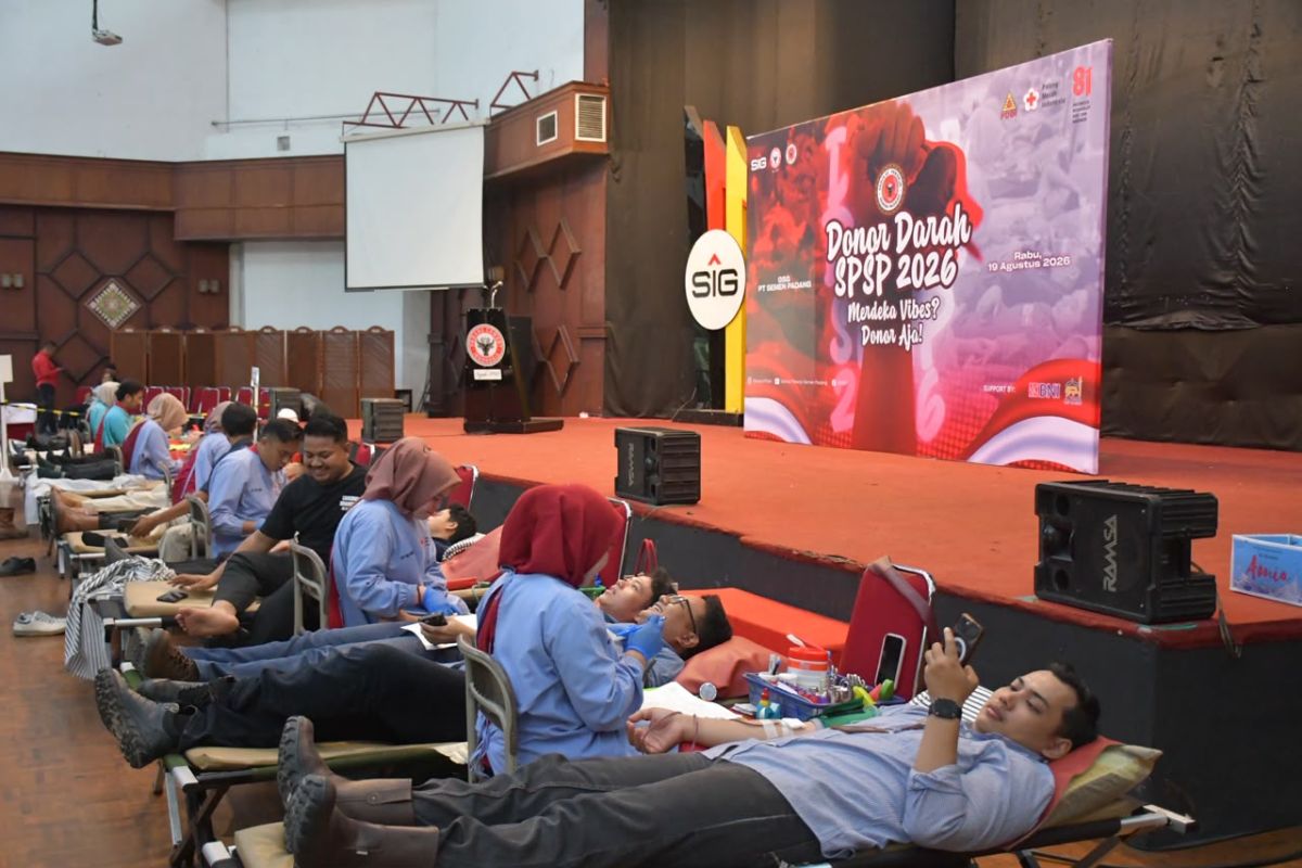 HUT ke-81 RI dan ke-357 Kota Padang, PT Semen Padang Salurkan 326 Kantong Darah untuk PMI