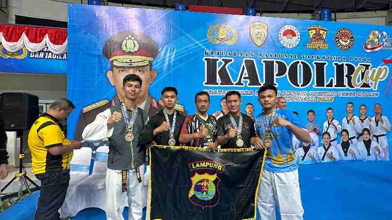 4 Personel Brimob Polda Lampung Borong Medali Emas di Kejuaraan Kapolri Cup 7 Tahun 2026