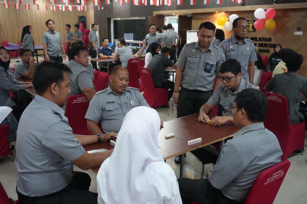 Kanwil Kemenkum Sumsel Peringati Hari Pengayoman ke-81 dengan Lomba Tenis Meja dan Gaplek, Kakanwil Tekankan Adaptasi Teknologi