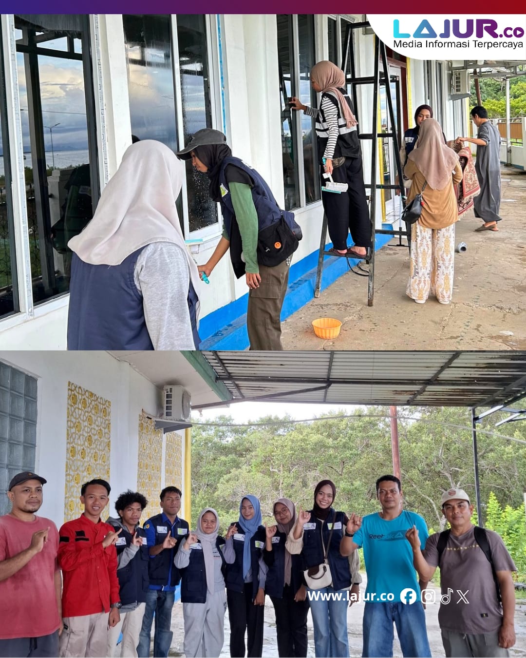 Simpul Relawan Indonesia Bersihkan Masjid di Kendari Jelang Iduladha, DKM Apresiasi Program SAJADAH
