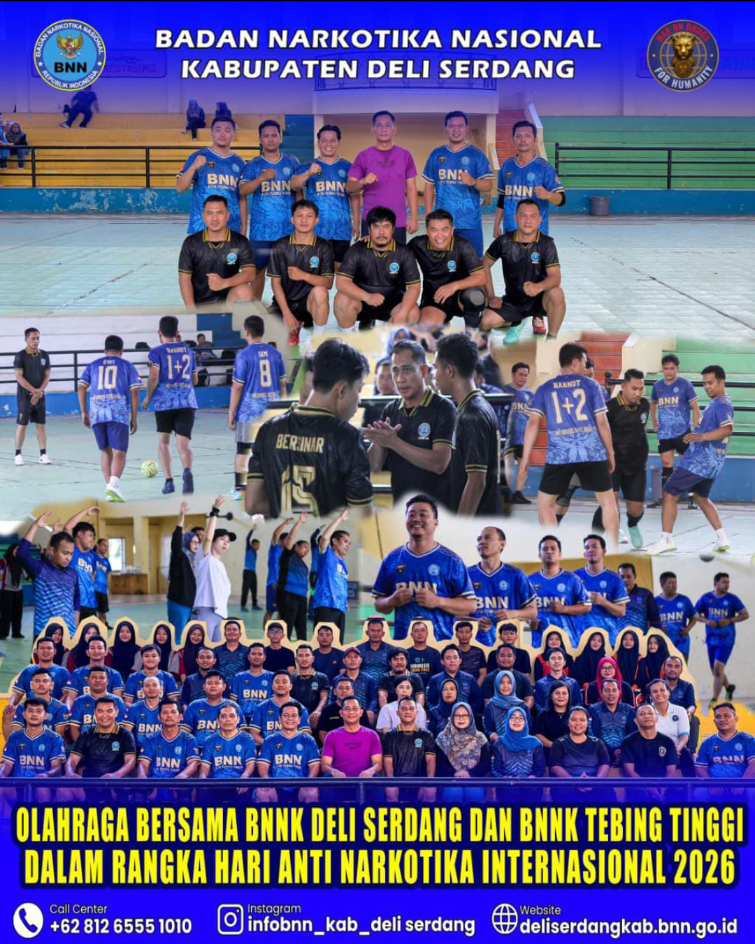 BNN Deli Serdang dan Tebing Tinggi Gelar Futsal Persahabatan Sambut HANI 2026, Perkuat Sinergi Antarwilayah