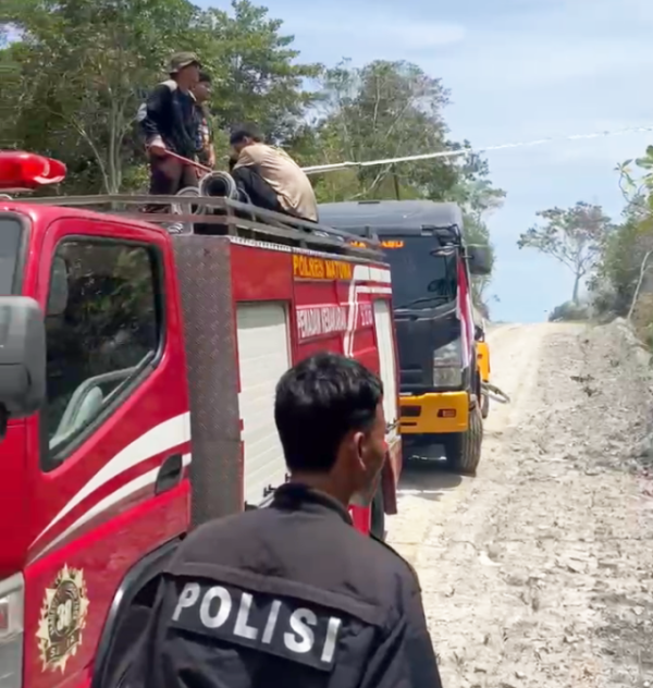 Kapolres Natuna Siagakan Tim Gerak Cepat dan Water Cannon Antisipasi Karhutla, Satu Hektare Lahan Sempat Terbakar