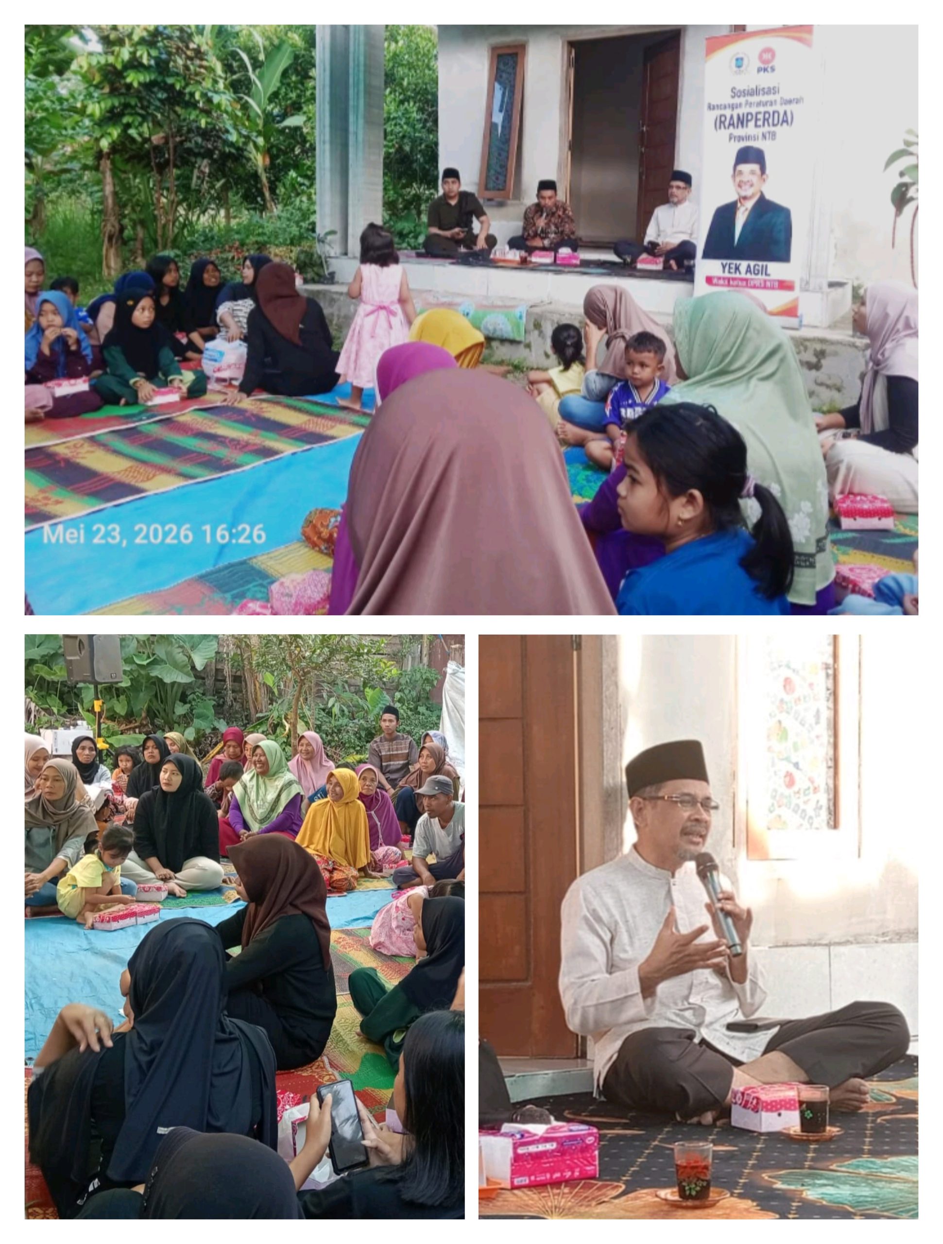 Wakil Ketua DPRD NTB Yek Agil Turun ke Lombok Tengah Sosialisasikan Raperda Pinjol Ilegal dan Judi Online