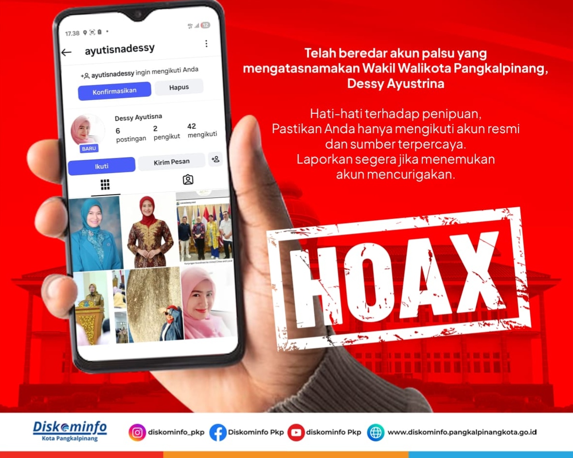 Akun Palsu Wakil Wali Kota Pangkalpinang Dessy Ayutrisna Beredar, Diskominfo Imbau Warga Jangan Transfer Uang