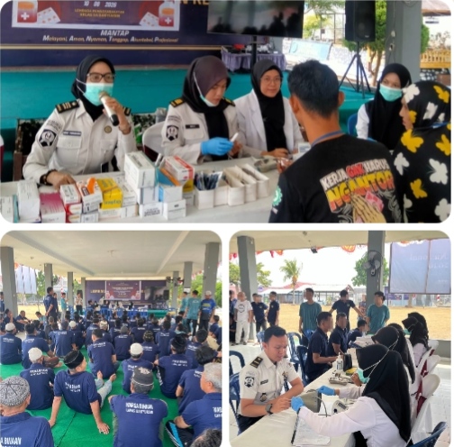 HUT ke-81 RI, Lapas Kelas IIA Banyuasin Gelar Cek Kesehatan Gratis untuk 180 Warga Binaan dan Masyarakat