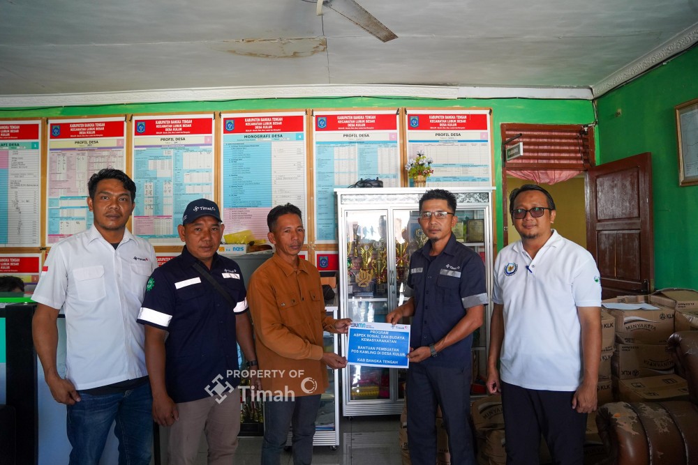 PT TIMAH Bangun Pos Kamling di Desa Kulur Bangka Tengah, Perkuat Ronda Warga dan Sinergi Perusahaan-Desa