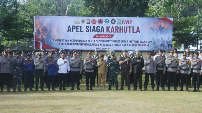 Polres Halmahera Tengah Terjunkan Ratusan Personel Gabungan Siaga Karhutla, Bupati Instruksikan Deteksi Dini di Wilayah Rawan