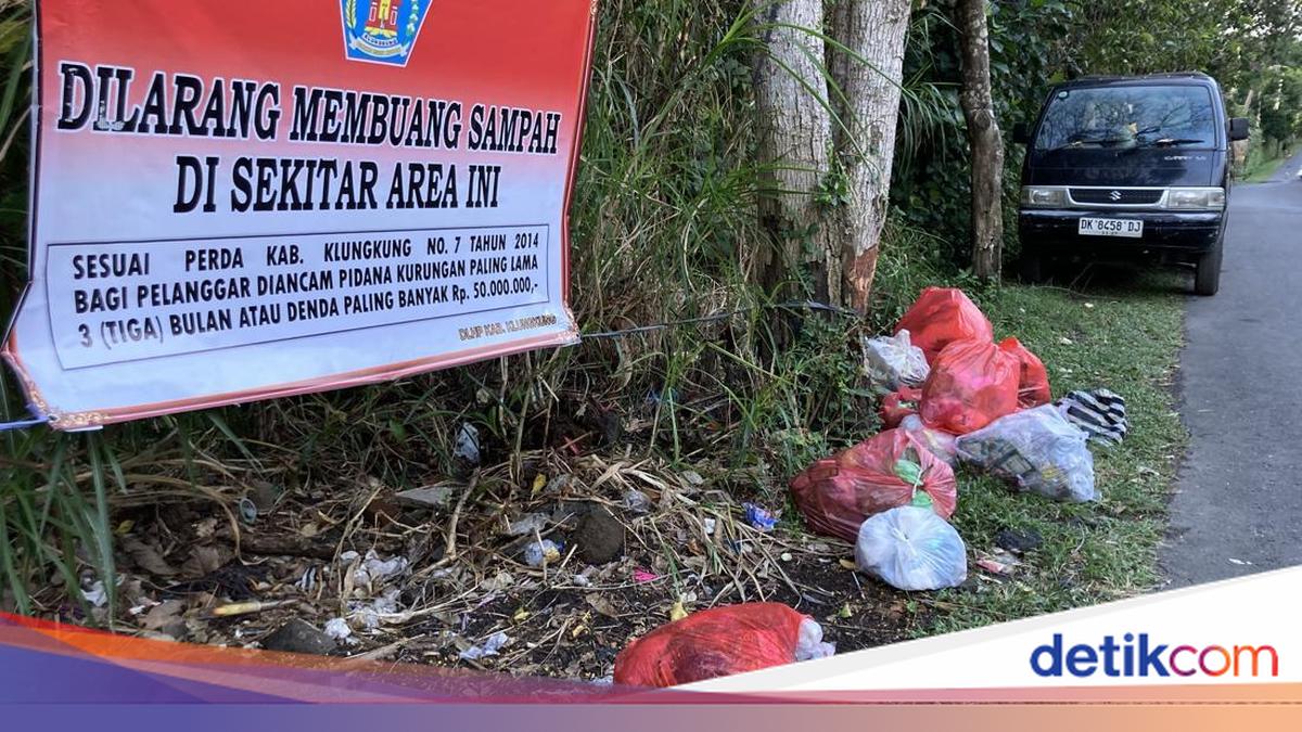 Denda Rp 50 Juta Diabaikan, Sampah Berserakan di Depan Rumah Dinas Bupati Klungkung