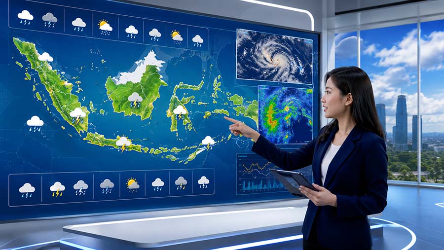 Prakiraan Cuaca Jawa Tengah Hari Ini, 20 Mei 2026: 7 Wilayah Diguyur Hujan Ringan, Waspada Suhu Ekstrem 19°C di Semarang