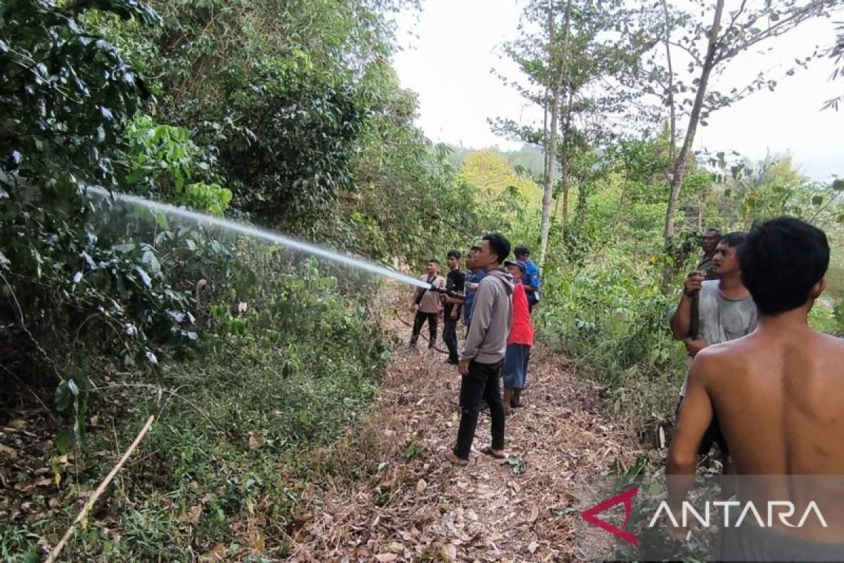 Polres OKU dan Damkar Padamkan Karhutla 2 Hektare di Desa Laya Baturaja Barat, Api Sempat Ancam Permukiman