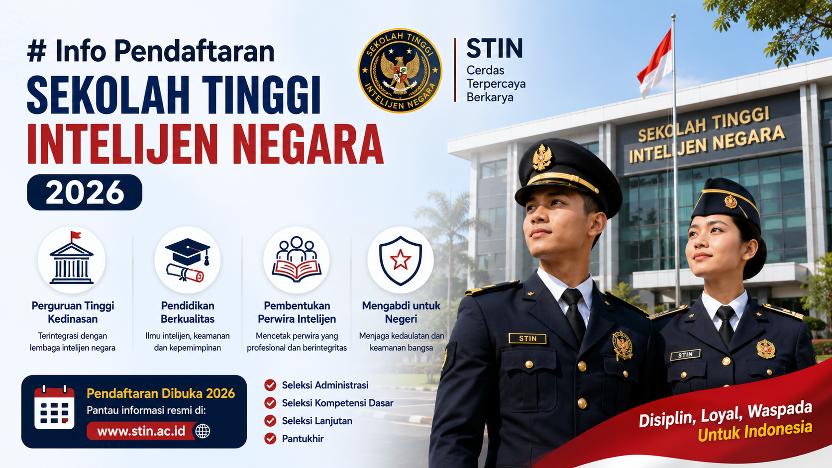 STIN 2026 Buka 100 Kuota Taruna, Persaingan Bakal Ketat