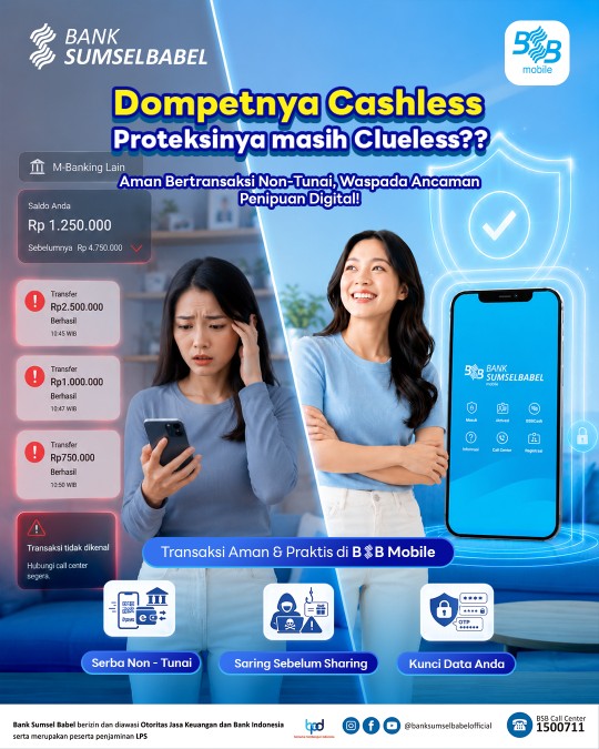 BSB Mobile Jadi Andalan Transaksi Digital di Bangka Belitung, Bank Sumsel Babel Ingatkan Nasabah Waspada Penipuan